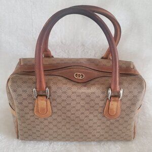 Vintage GUCCI Micro GG Supreme Handbag, Beige